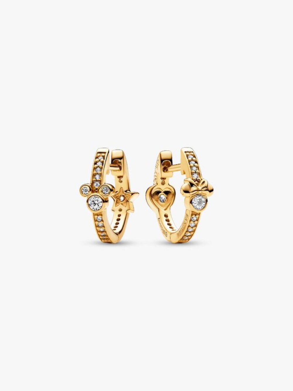Pandora Disney Mickey Mouse & Minnie Mouse Sparkling Hoop Earrings